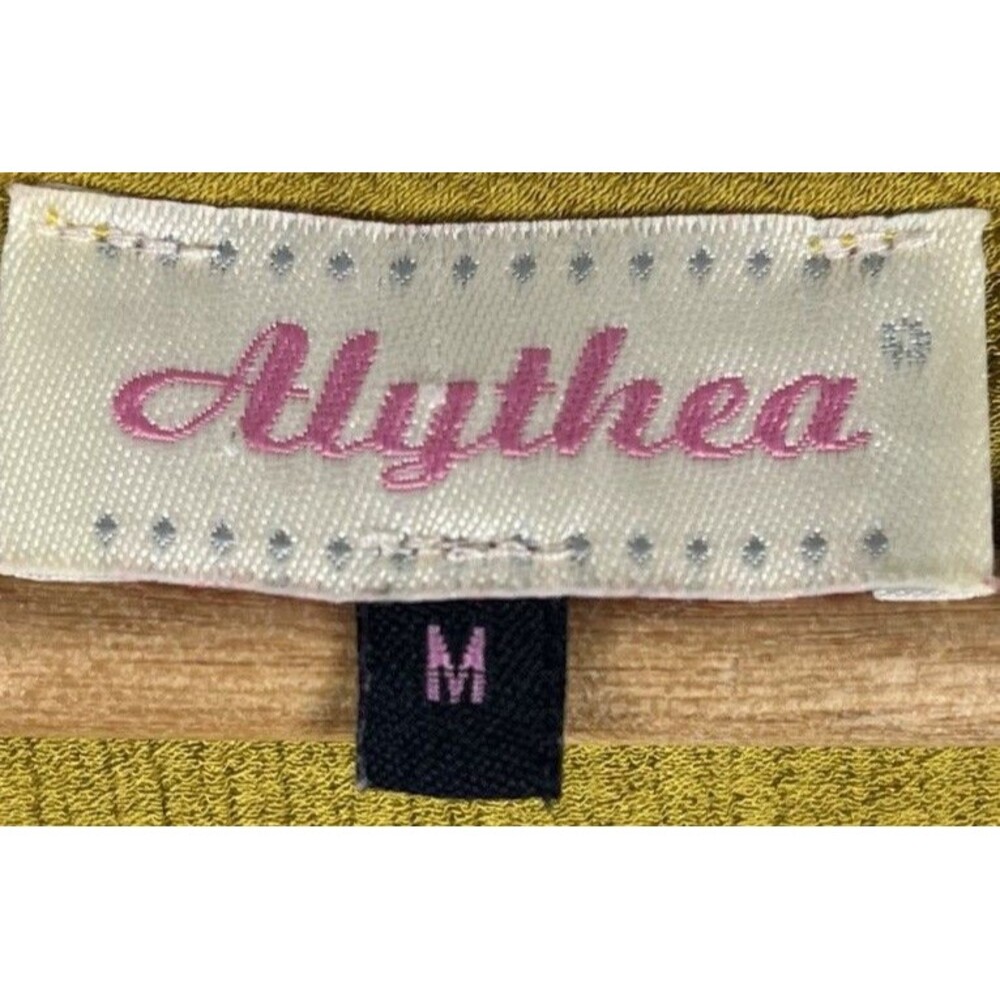 Alythea M Mustard Gold Crinkle Wrap Blouse High Low Boho Rayon Top - Picture 3 of 13